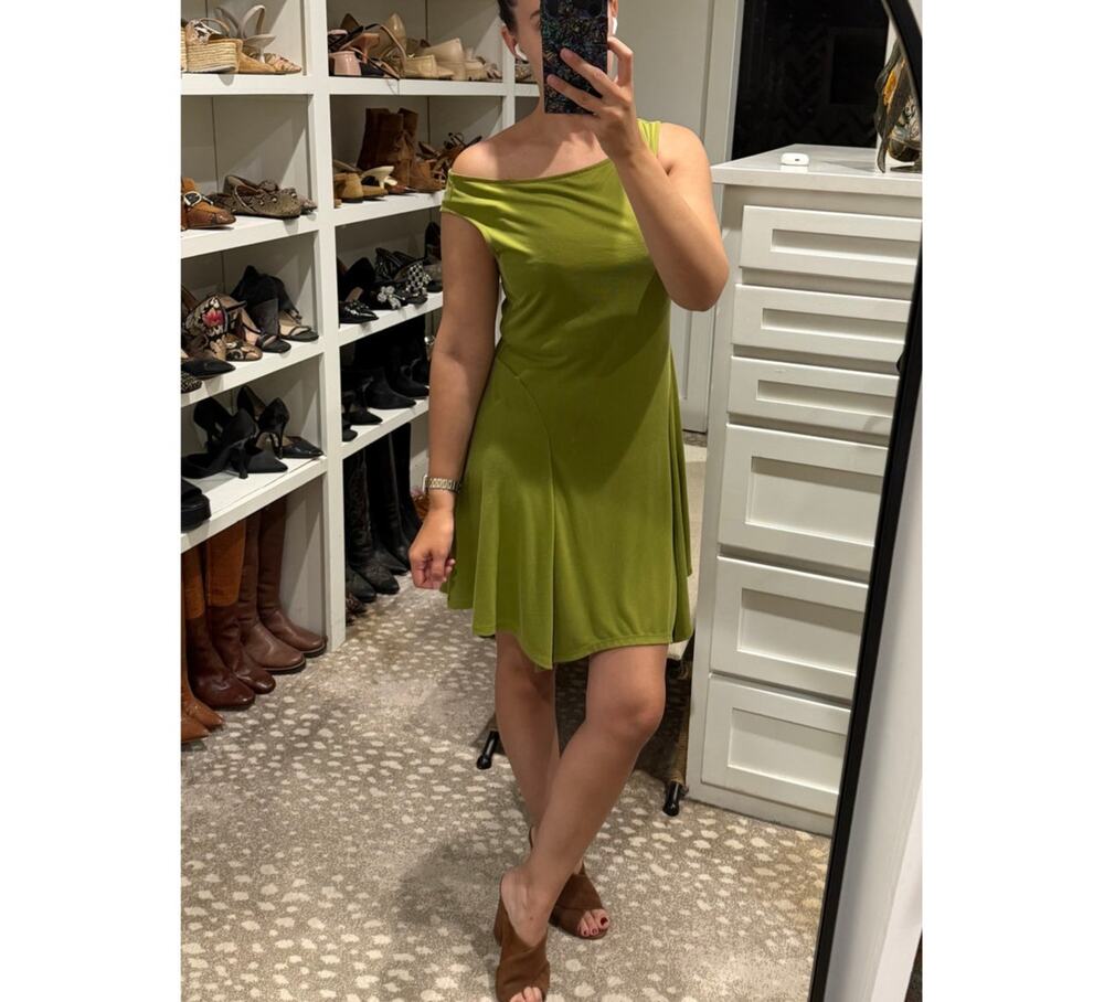 Old Navy Chartreuse Ribbed Dress